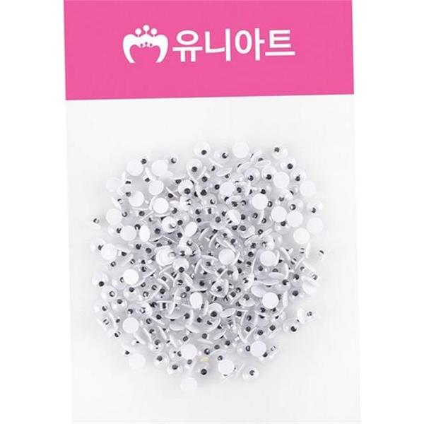 플라스틱 만들기 눈알 1000개5mm 움직이는 인형 눈알 부자재 장난감 장식 - 상품 이미지