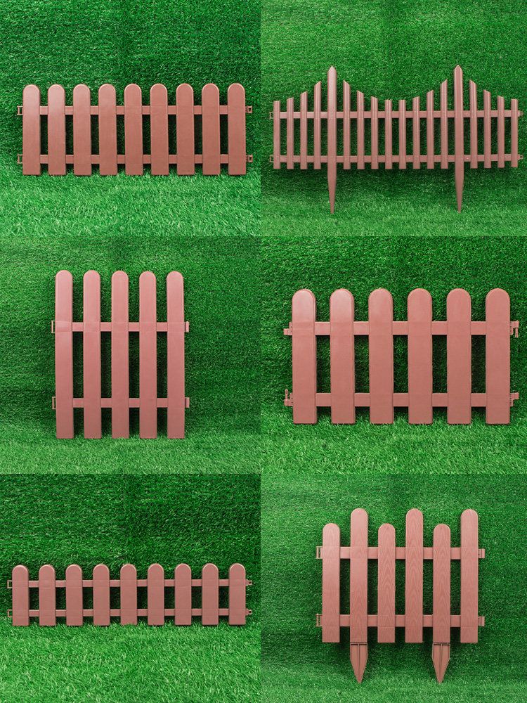 플라스틱 휀스 울타리 조립식 학교 펜스 담장 목재 파티션 50x13cm 이미지 8
