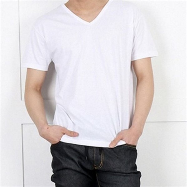 루즈핏 남성 브이넥 반팔 티 데일리 남성 기본 반팔 - 상품 이미지
