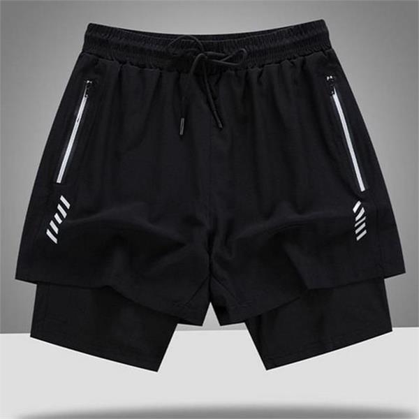 일체형 남성 트레이닝 반바지 투인원 남성 운동 반바지 레깅스 숏팬츠 - 상품 이미지