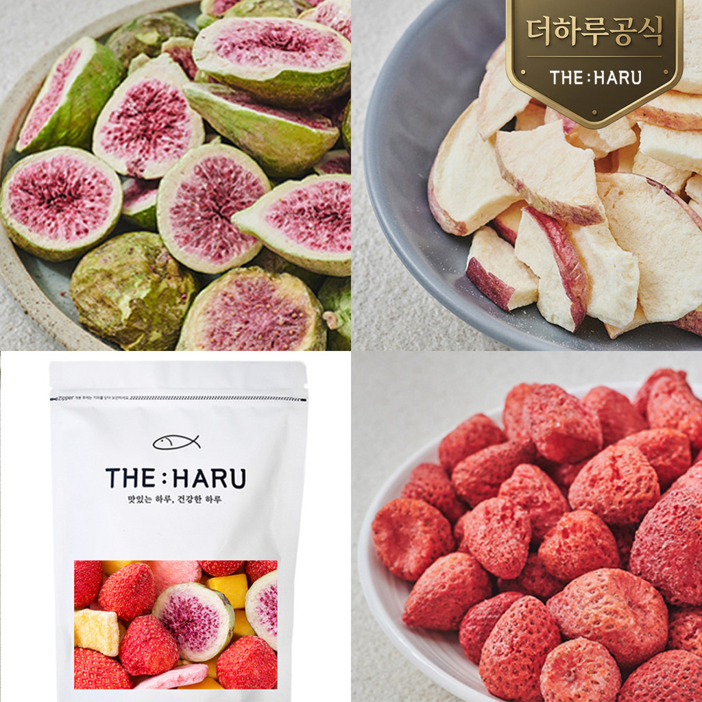 (N) 더하루 동결건조과일 대용량 딸기 칩 사과 무화과 복숭아 망고 건강간식 저칼로리 - 상품 이미지