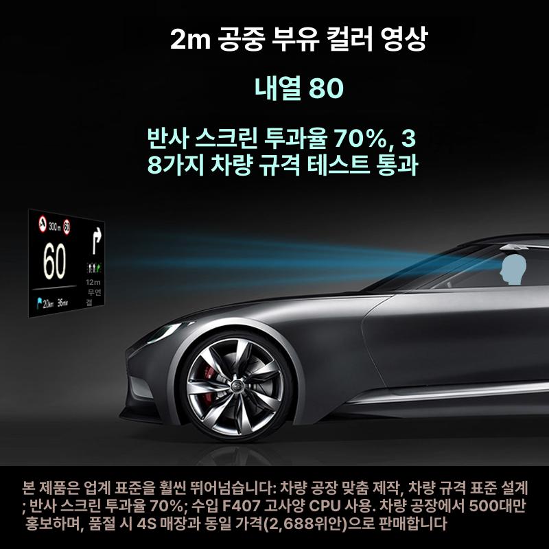 차량용 OBD 헤드라이트 오류진단 프로젝션 기본 내비게이션 속도 RPM 수온 연비 전압 OBD - 상세 이미지 2