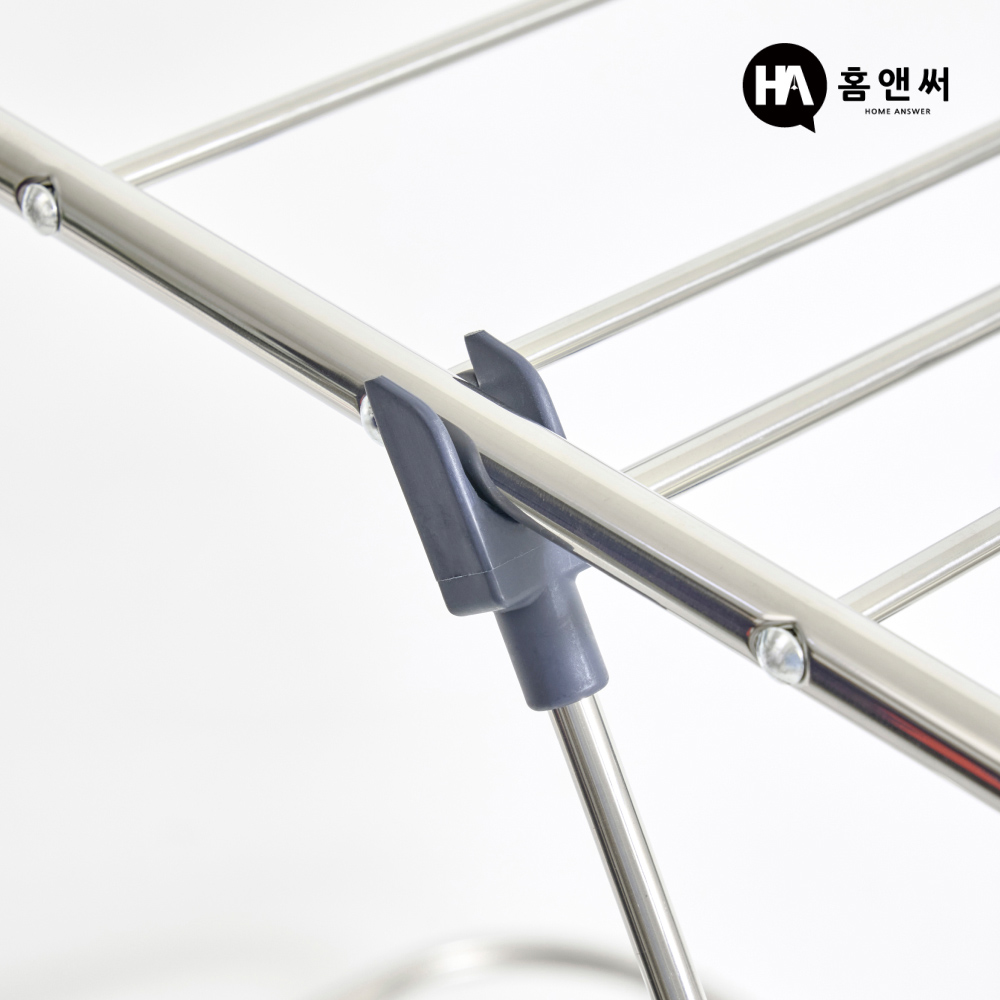 홈앤써 튼튼한 탱크 빨래건조대 베란다 접이식 이불 수건 아기 건조대 스텐 완제품 2단 소형 상품 이미지