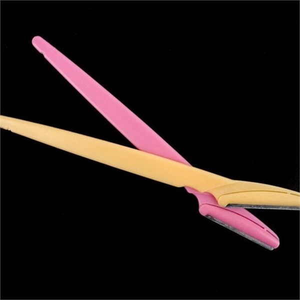 휴대용 일자형 눈썹 칼 2P 휴대 눈썹 정리 도구 다듬는 - 상품 이미지