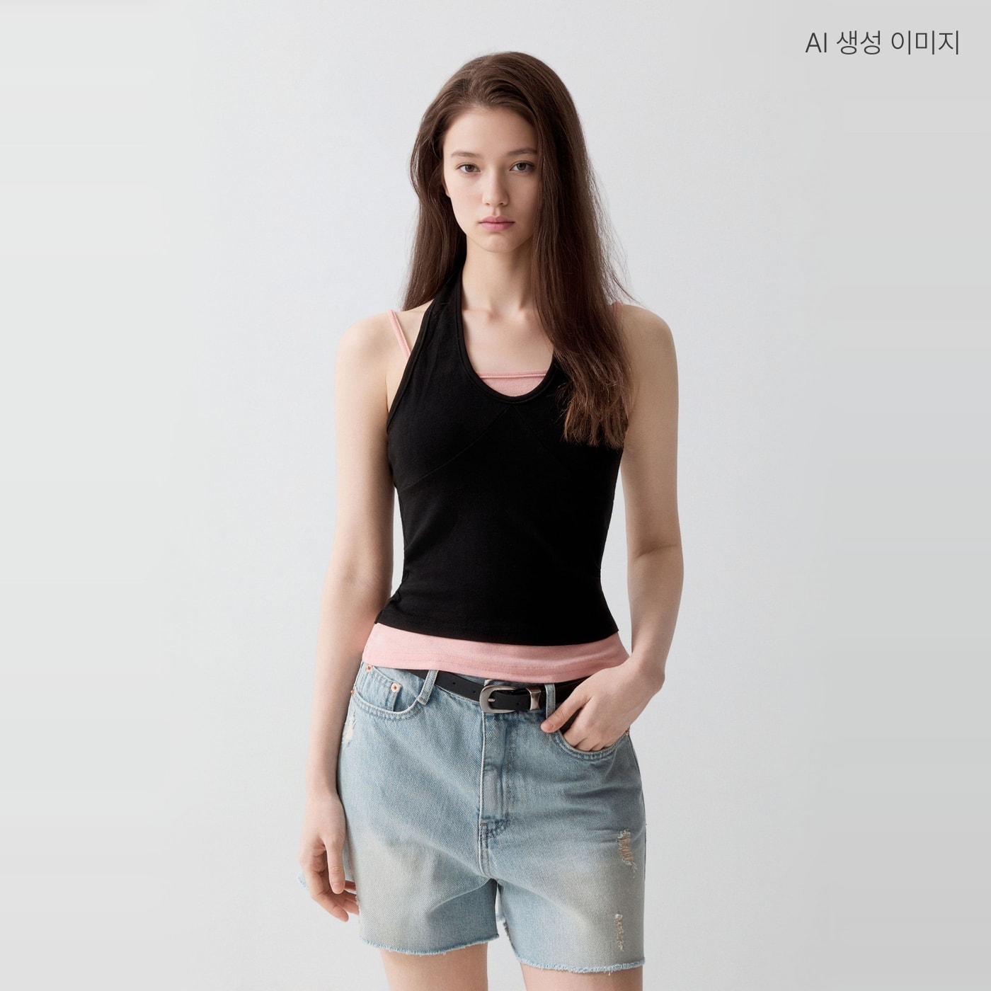 스파오 컬러 배색 레이어드 나시 SPRNG37G85 - 상품 이미지