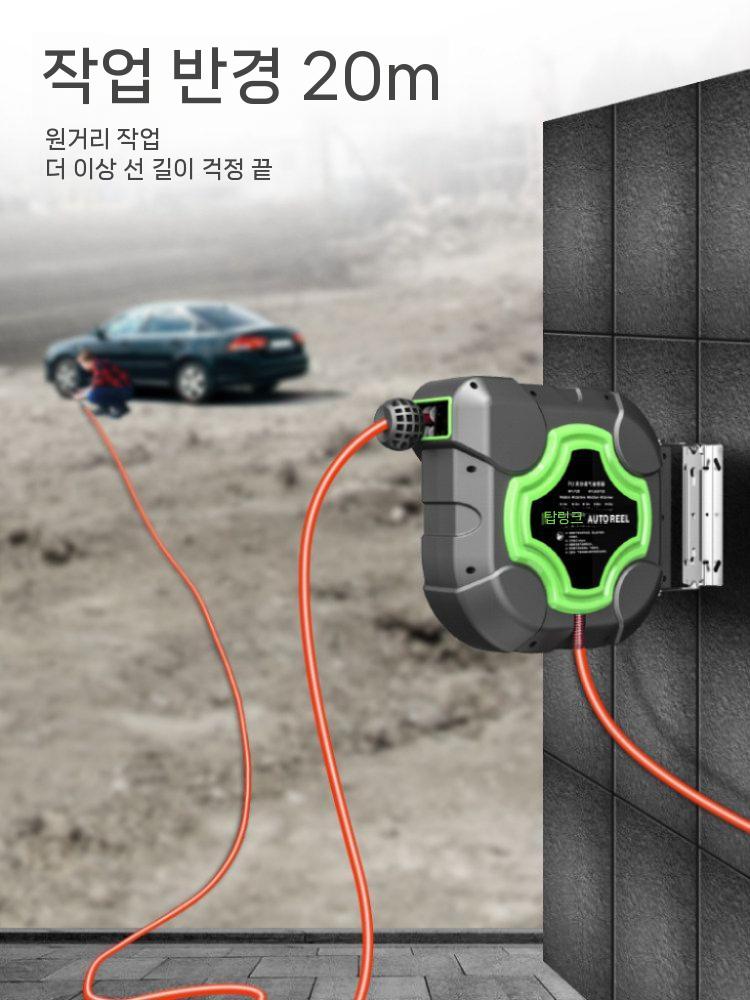자동 릴호스 벽걸이 물호스릴 고압 청소 농업 워터건 10m - 상세 이미지 4
