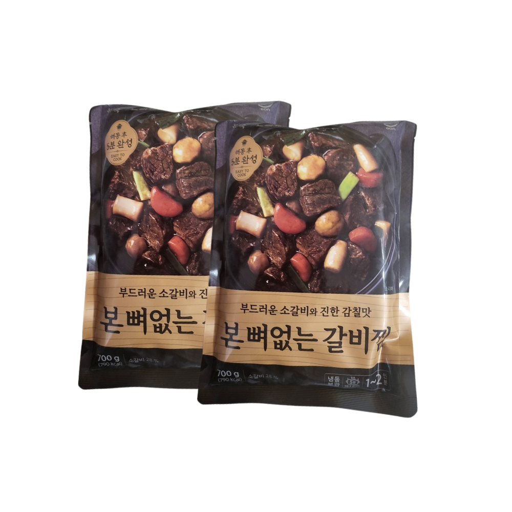 본죽 뼈없는 소갈비찜 700g (1~2인분) x2팩 간편조리 간편식 - 상품 이미지