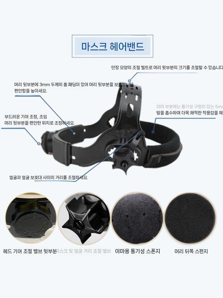 예초기 보호모자 마스크 안면보호 잔디깎는 기계 벌초 풀 깎는 하프 헬멧 - 상세 이미지 5