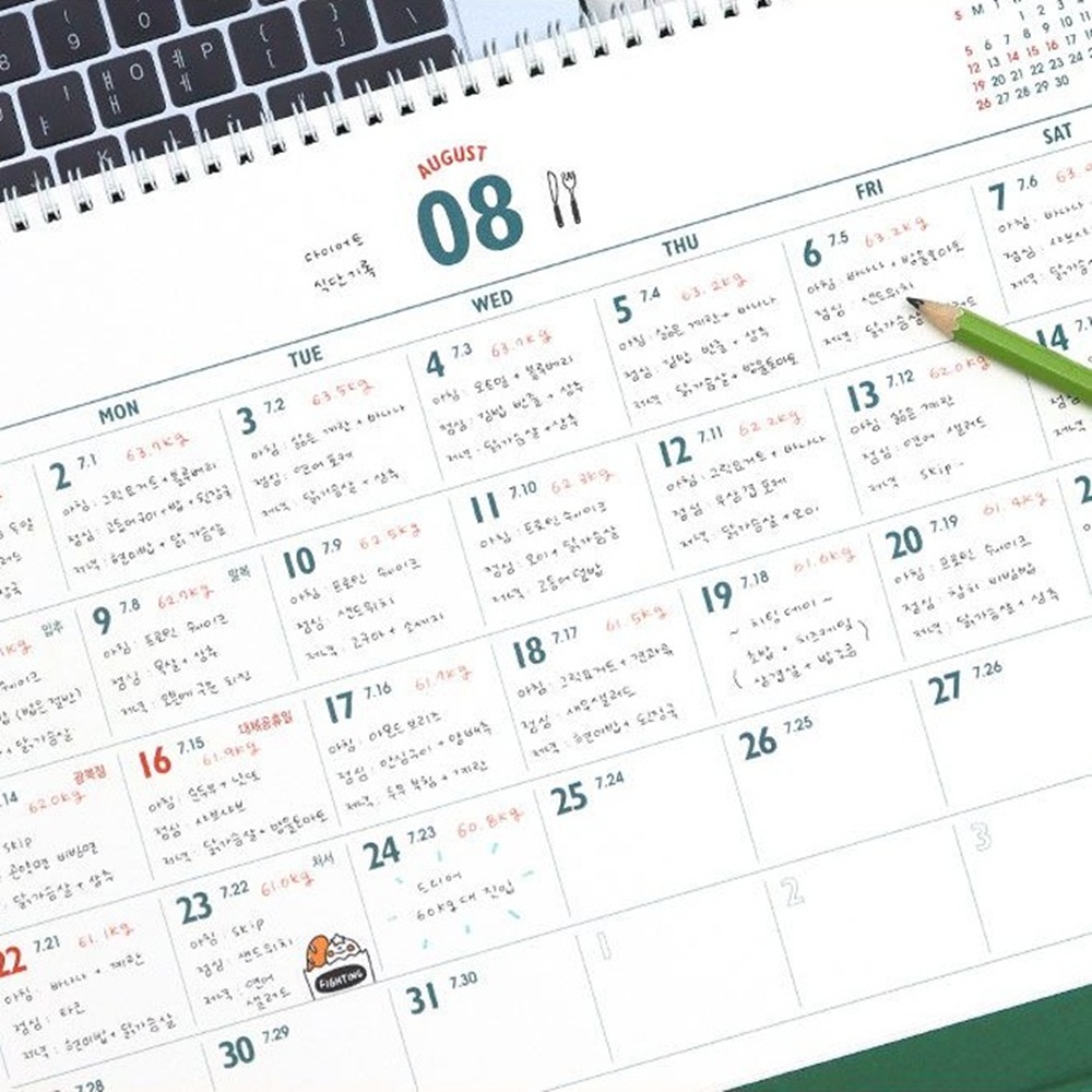 2027년 대형 탁상달력 B4 27년 큰 책상달력 스케줄 캘린더 음력 절기 레트로 이미지 8