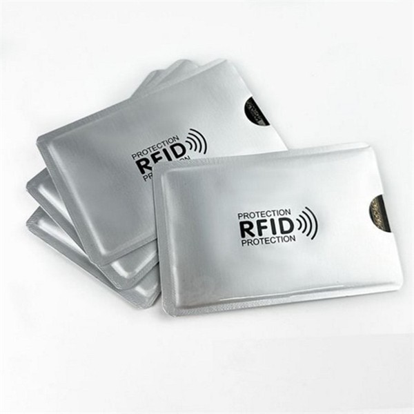 슬림형 rfid 차단 카드 케이스 메탈 여행용 카드 지갑 휴대용 - 상품 이미지
