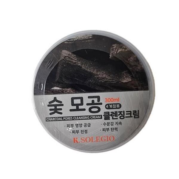 페이스 숯 모공 클렌징 300ml 메이크업 모공 세안제 케어 관리 - 상품 이미지