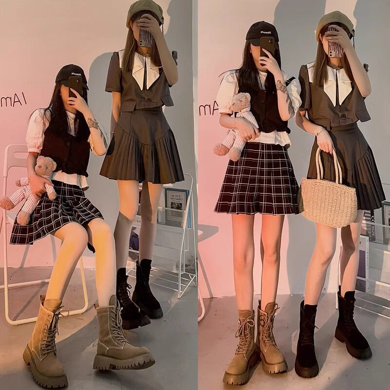 여자 워커 부츠 통굽 키높이 경량 캐주얼 - 상세 이미지 4