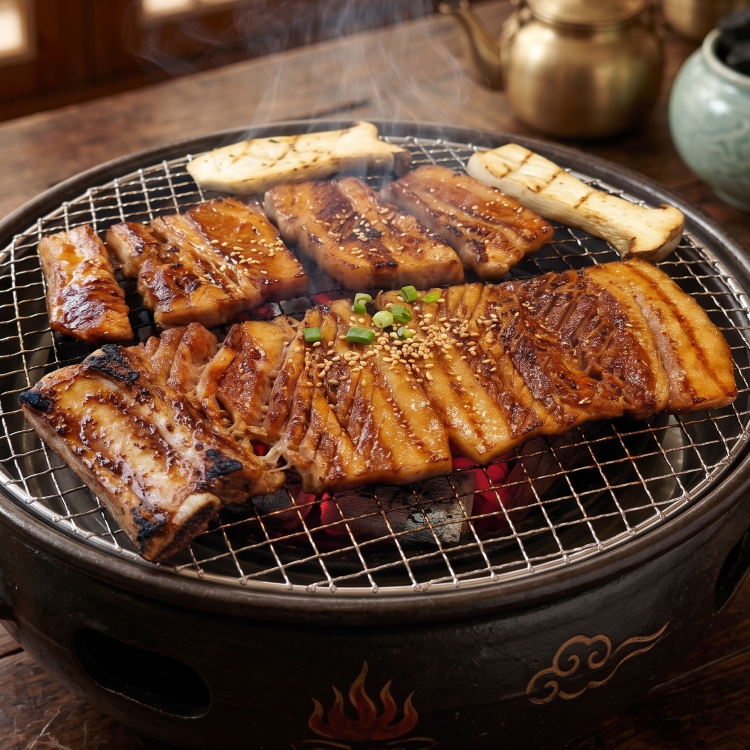 7mm 수작업 박포갈비 500g 꿀+청귤+몽고간장 48시간 저온숙성 뼈삼겹포갈비 육함량 70% 흑백요리사 넷플릭스 - 상품 이미지