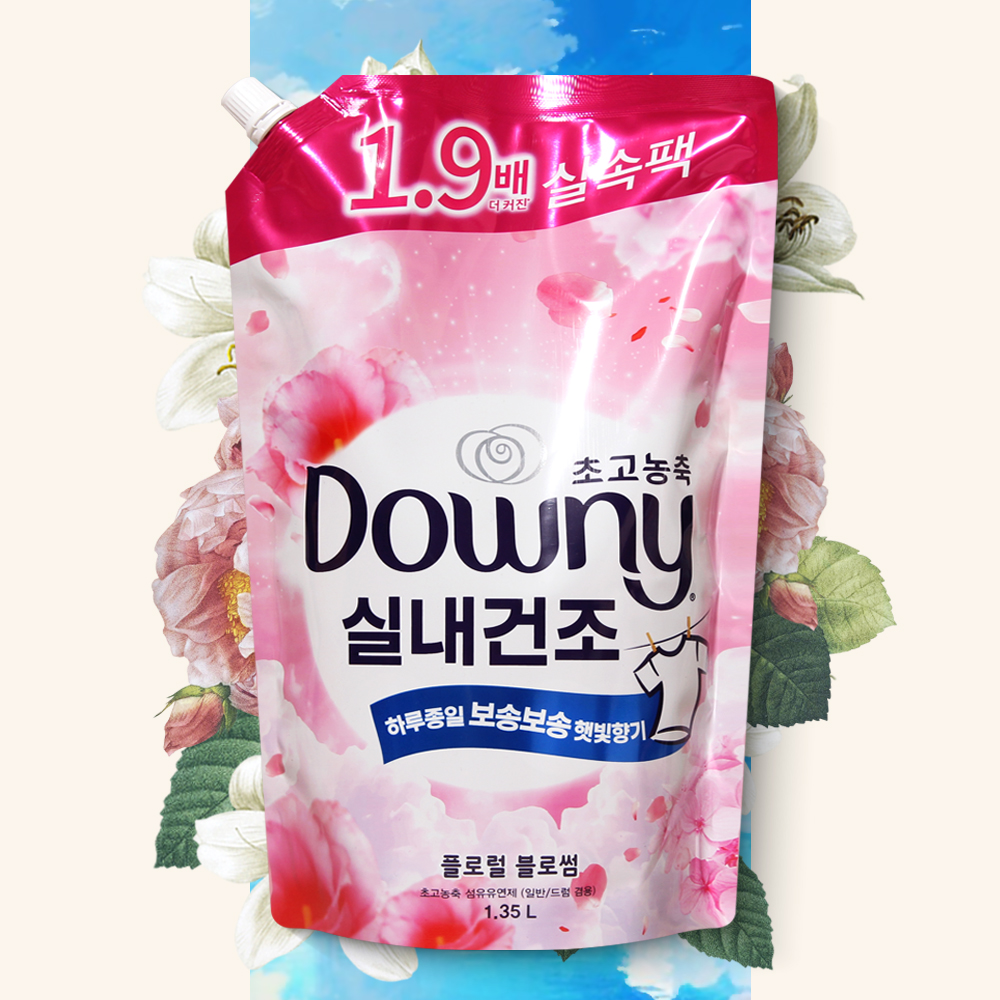 다우니 실내건조 리필 플로럴 블로썸 섬유유연제 1.35L - 상품 이미지