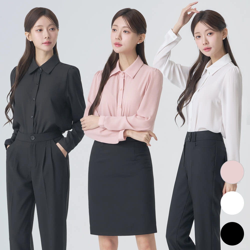쉬폰블라우스 긴팔 기본 화이트 핑크 검정 여성 정장 셔츠 가격 비교 더웨이나인 쉬폰블라우스 긴팔 기본 화이트 핑크 검정 여성 정장 셔츠