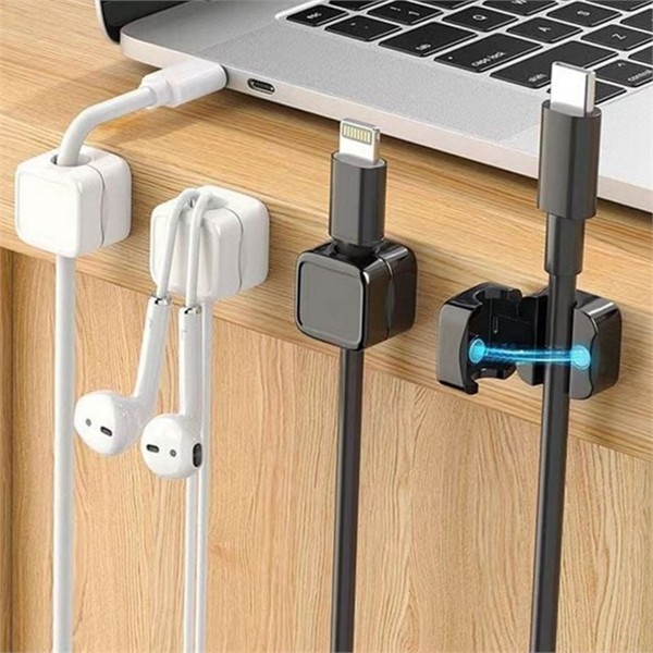 데스크탑 케이블 정리 클립 부착형 자석 케이블 홀더 usb 전선 - 상품 이미지