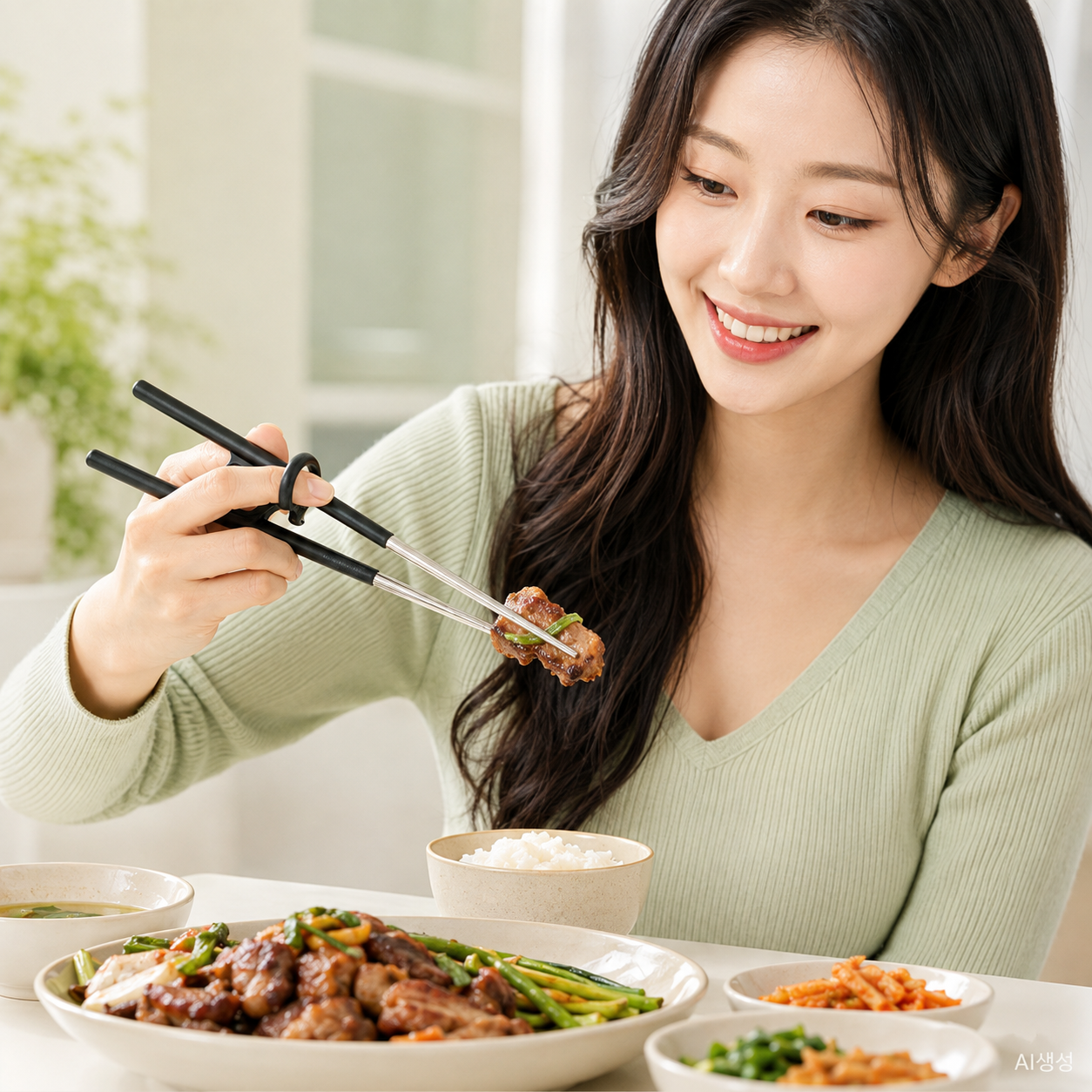 스테인리스 스텐 성인 젓가락 교정기 어른 젓가락질 교정 연습 잡는법 외국인선물 오른손 - 상품 이미지