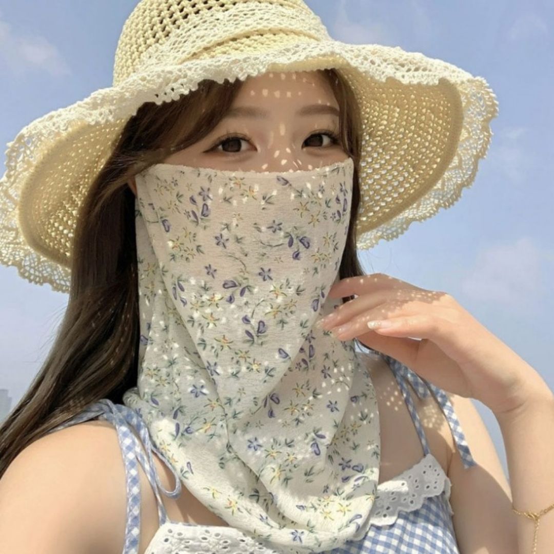 얼굴가리는마스크 페이스스카프 햇볕가리개 숨쉬는 귀걸이 - 상세 이미지 3