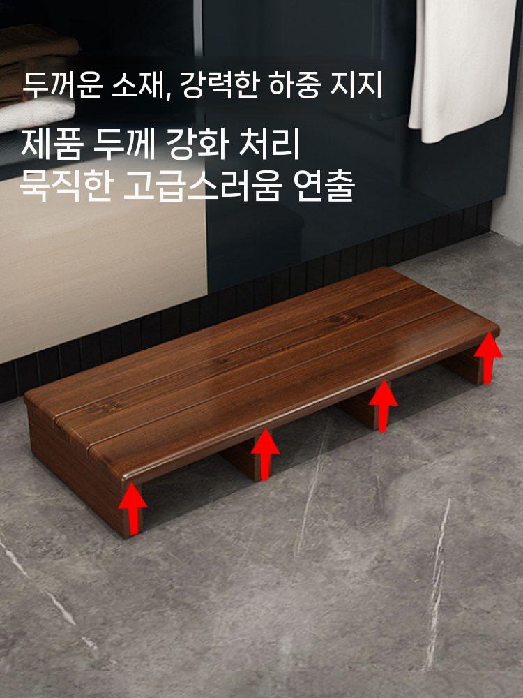 원목 발판 주방 디딤판 키높이 보조발판 스텝 현관 40LX30WX11H 이미지 6