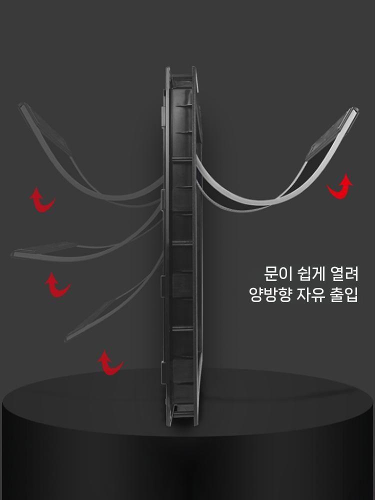 대형견 펫도어 강아지문 현관문 반려견 슬라이딩문 화이트 M 내경 30x19cm - 상세 이미지 5
