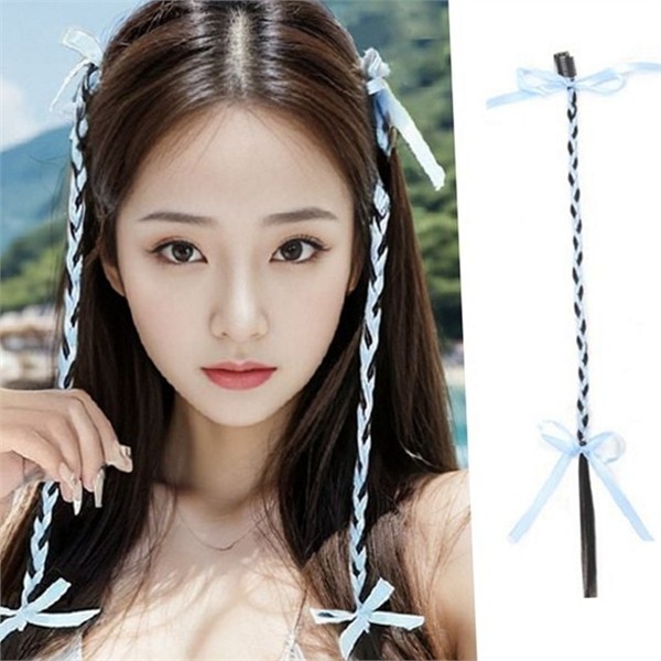 집게 여성 땋은 머리핀 클립 여성 리본 헤어핀 악세사리 머리 - 상세 이미지 2
