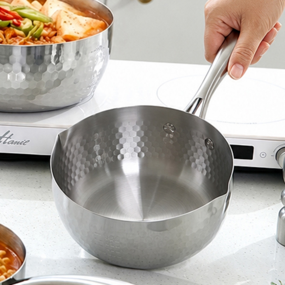 스텐 인덕션용냄비 이유식냄비 비빔면 1인라면 육수다시 멀티팟 편수 밀크팬 22cm - 상세 이미지 2