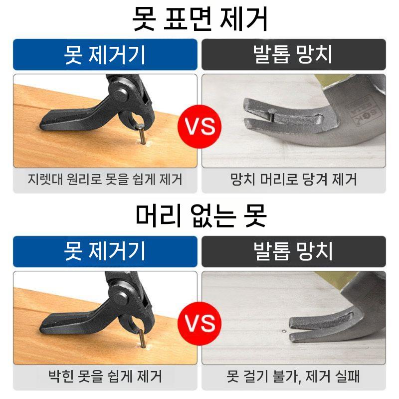 못 제거기 장도리 빠루 지렛대 목공 철거 작업 공구 - 상세 이미지 4