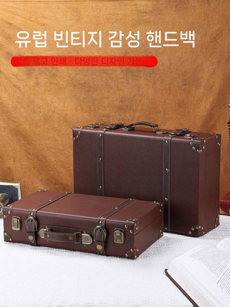 보스턴백 여행가방 여행용 가방 더플백 빈티지 가죽 소형 - 상세 이미지 3