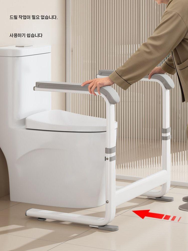 화장실 기립보조기 미끄럼 보조기구 방지 안전 지지대 보행보조 그레이 - 상세 이미지 3