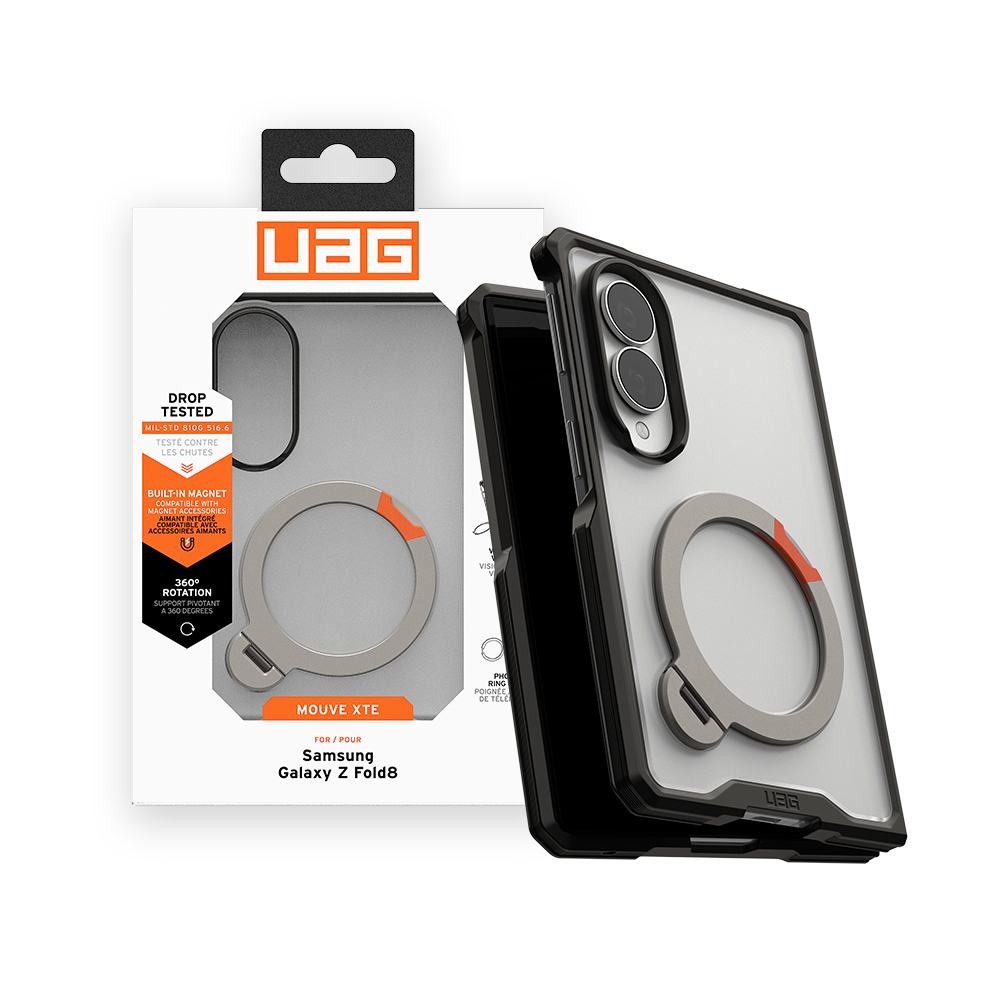 [강화유리 증정 ] UAG 모우브 XTE 360 킥스탠드 맥세이프 케이스 아이스, 갤럭시Z 폴드8 이미지 2