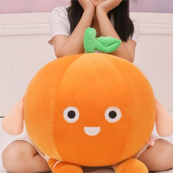 푹신한 감귤 모찌 인형 20cm 과일 쿠션 인형 - 상품 이미지