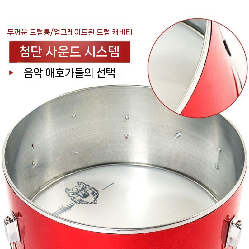 스네어드럼 드럼 타악기 군악대 퍼레이드 공연 연주용 18인치 - 상세 이미지 4