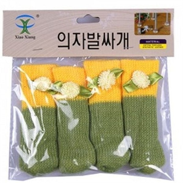 가구 의자 발 커버 털실 의자 다리 커버 보호대 양말 - 상품 이미지