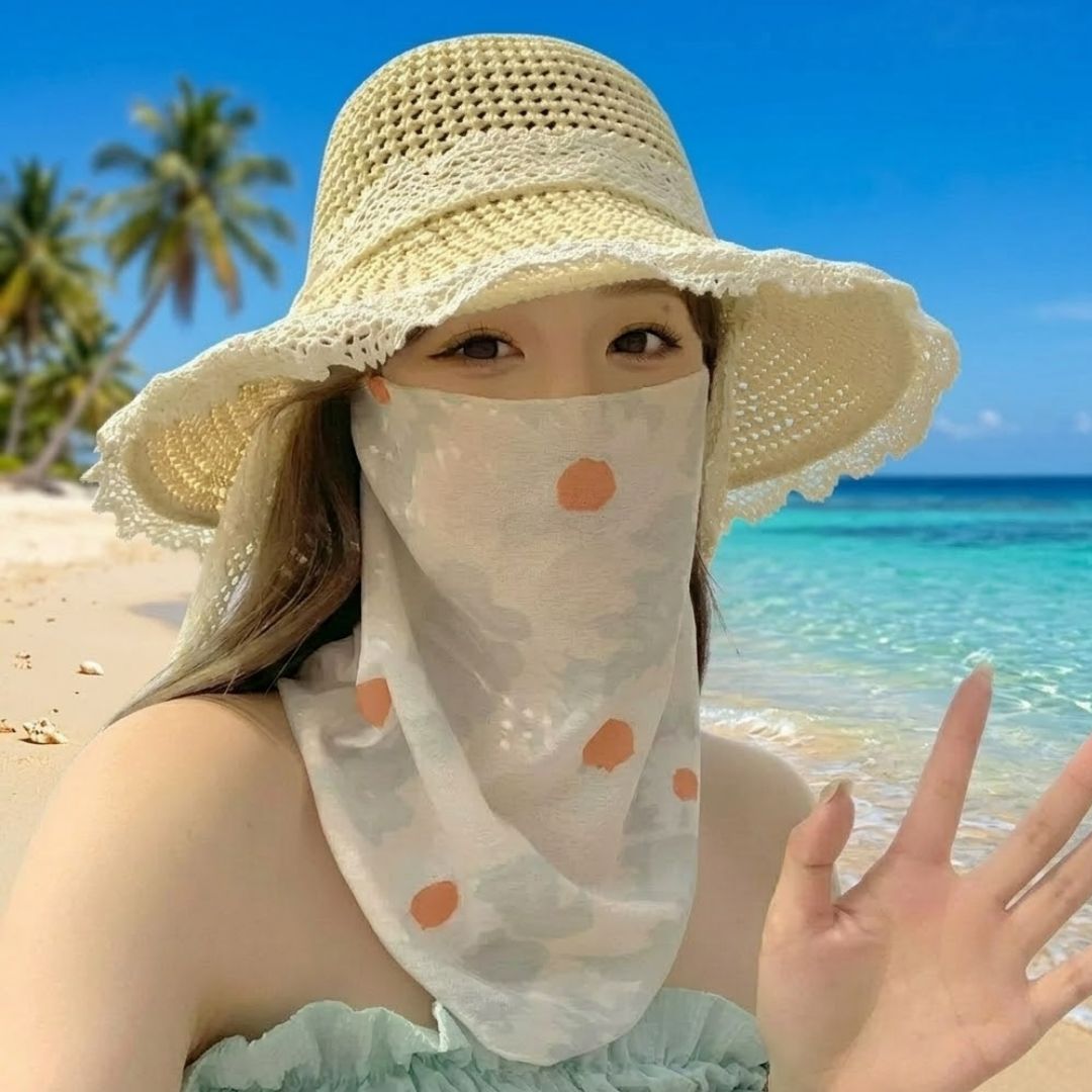 얼굴가리는마스크 페이스스카프 햇볕가리개 숨쉬는 귀걸이 - 상품 이미지
