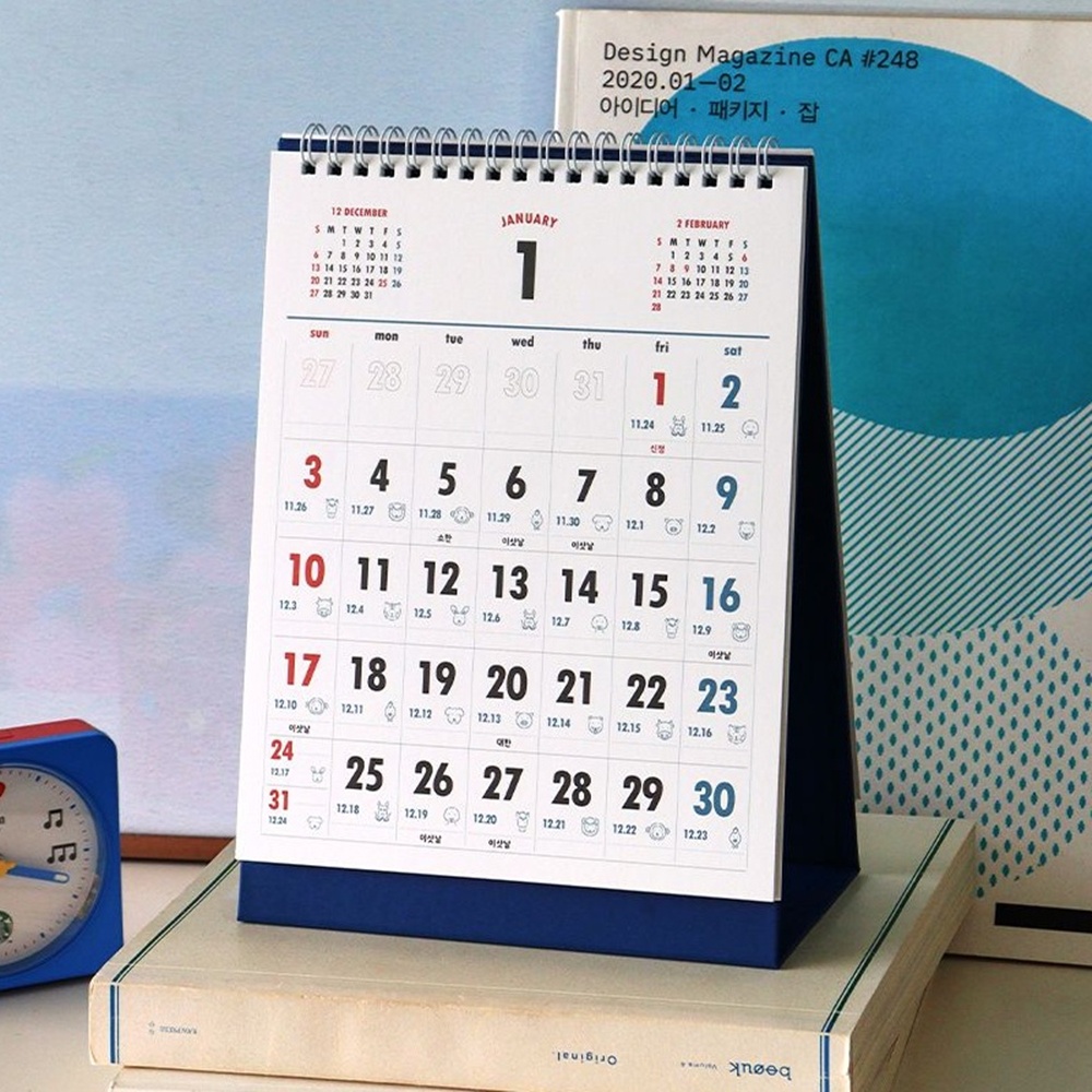 2027년 미니 탁상달력 27년 책상 스케줄달력 데스크캘린더 절기 음력 루나 옛날 - 상품 이미지