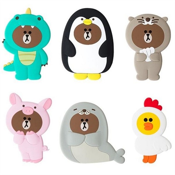 접이식 실리콘 손거울 디자인 손거울 휴대용 파우치 - 상품 이미지