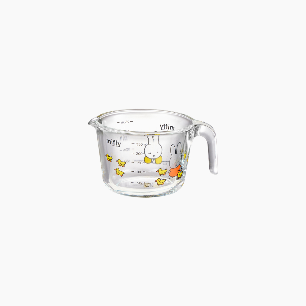 [에지리x미피] 계량컵 내열유리 눈금컵 250ml 500ml 1L - 상품 이미지