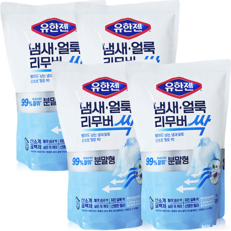 유한젠 산소계표백제 분말형 리필 1kg 4개 유한크로락스