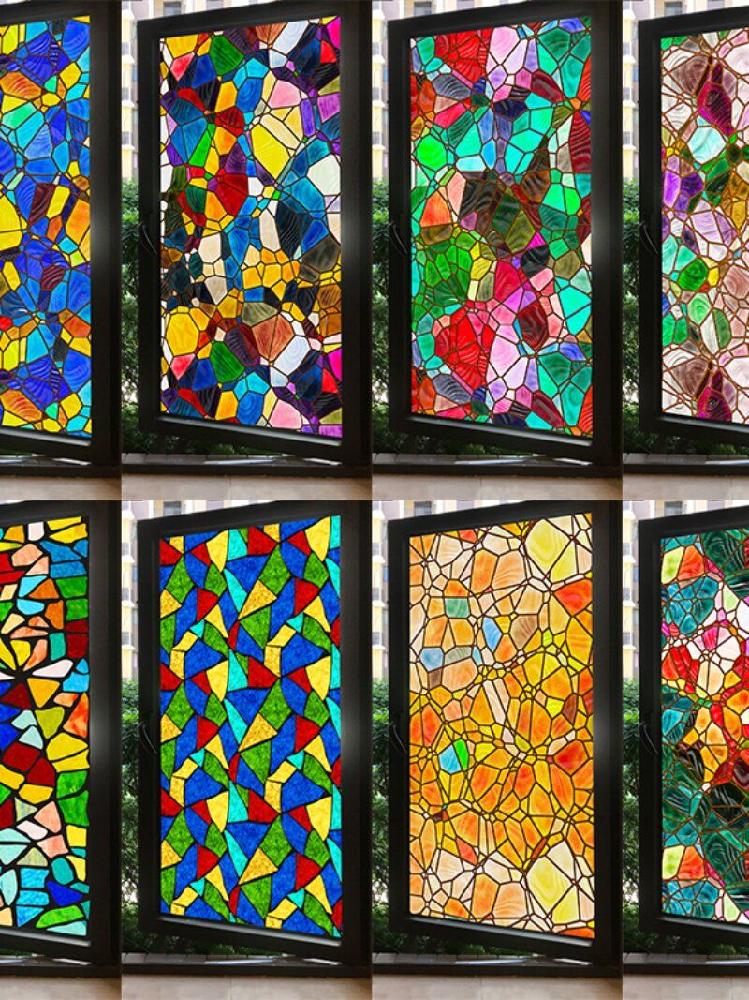 스테인글라스 시트지 필름 창문 성당 모자이크 유리창 A117 40x60cm - 상세 이미지 3