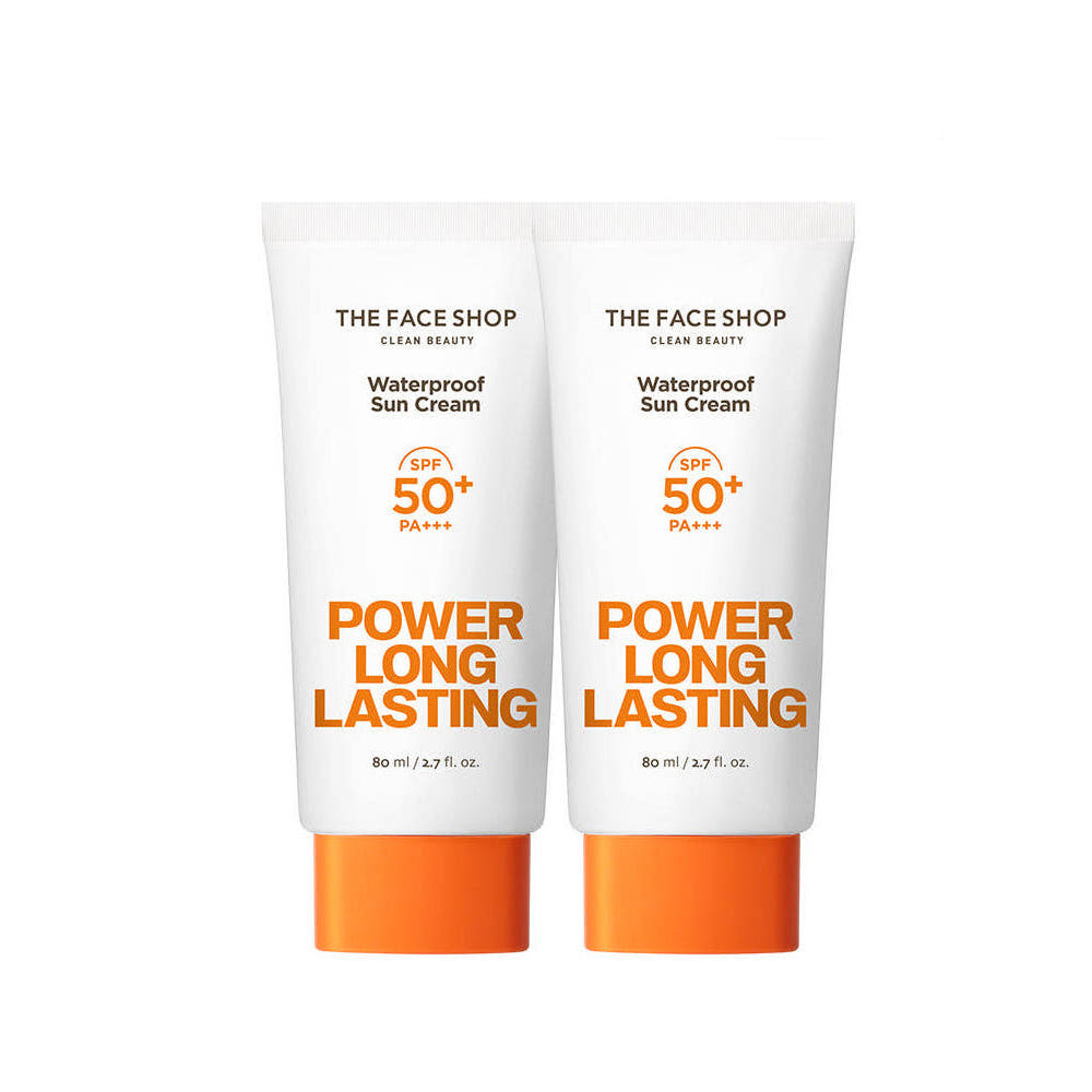 [슈퍼적립]더페이스샵 파워 롱래스팅 선 크림 80ml 2개(SPF 50+,PA+++) - 상품 이미지