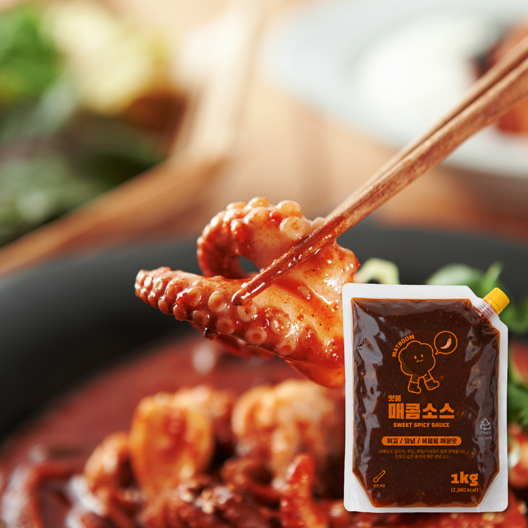 맛붐 매콤소스 1kg 대용량 매운맛 불향 스모크향 제육볶음 닭발 불족발 닭갈비 등갈비찜 고기 양념 이미지 8