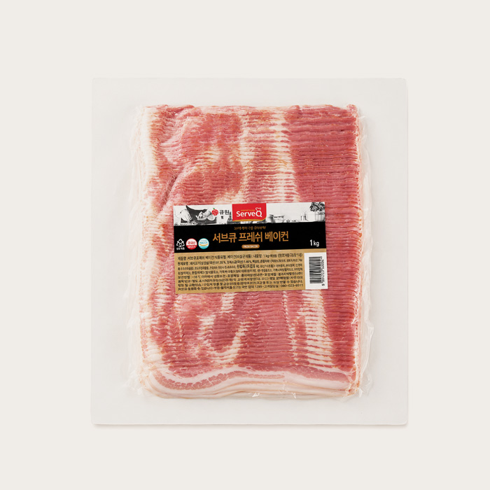 서브큐 프레쉬 베이컨 1Kg - 와인안주, 대용량베이컨 / 아이스박스 무료포장(냉동) - 메인 이미지