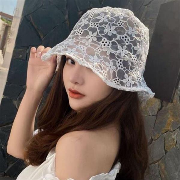 레이스 여성 버킷 햇 시스루 여성 벙거지 모자 데일리 여름 - 상품 이미지
