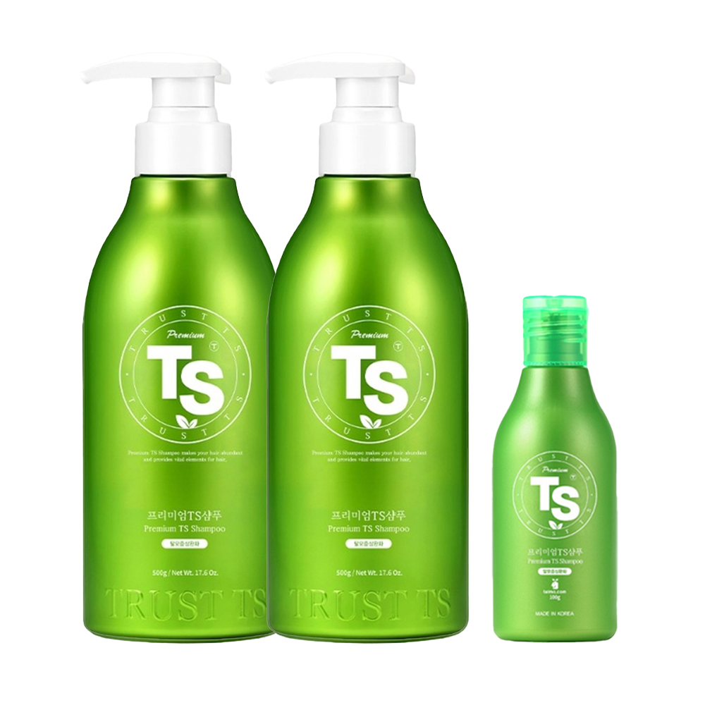 프리미엄 TS 샴푸 500g 2개 + 프리미엄 TS 샴푸 100g 1개 - 상품 이미지