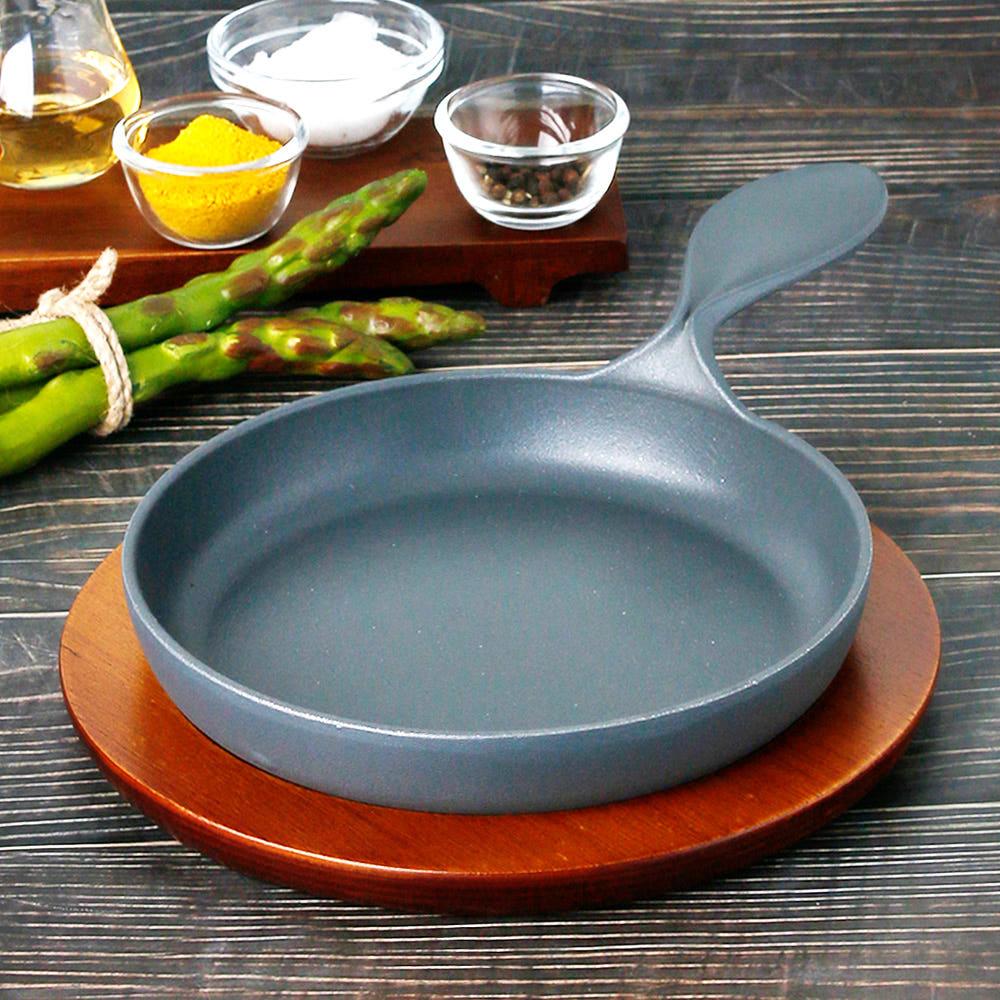 인덕션 무쇠 주물팬 구이 스테이크 철판 감바스 팬 판 19.8cm, AL원형 - 상세 이미지 2