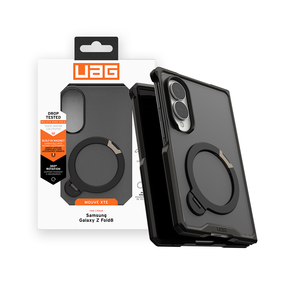 Qi2 초고속충전 호환 UAG 모우브 XTE 360 킥스탠드 맥세이프 케이스 애쉬, 갤럭시Z 폴드8 이미지 2