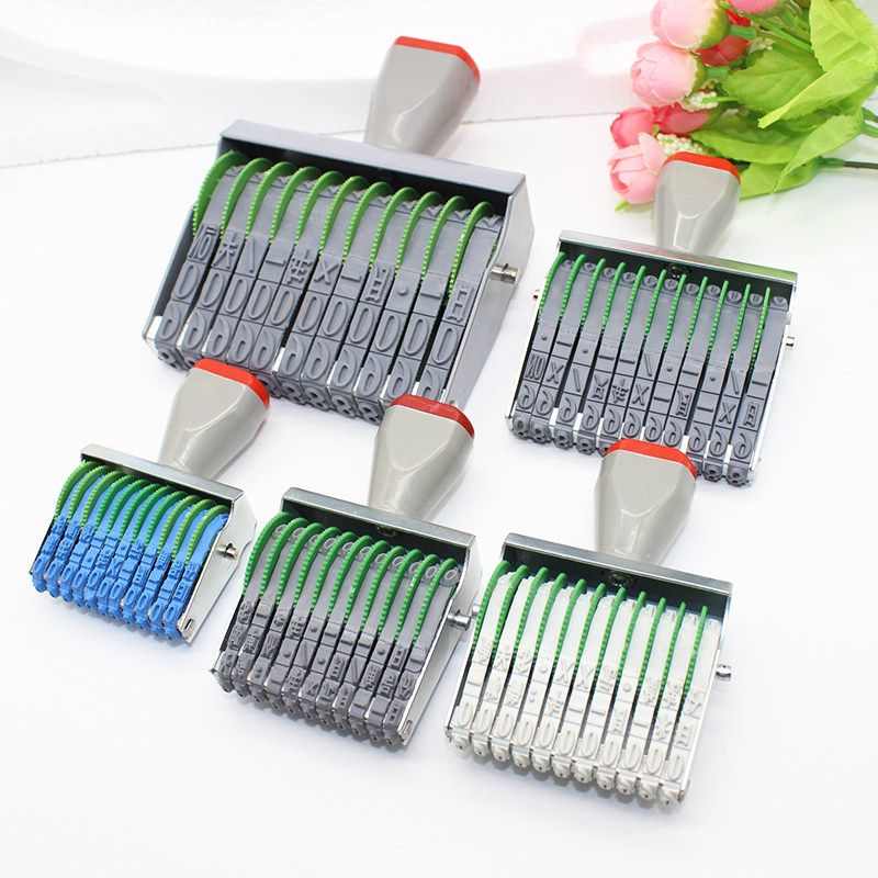 넘버링 스탬프 도장 날짜 전화번호 래터링 숫자 소형 11자리 높이 5mm 폭 45mm 이미지 6
