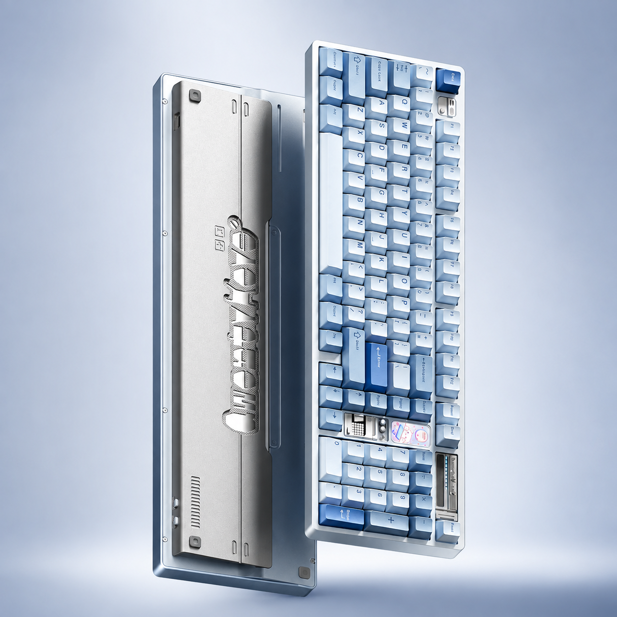 스웨그키 QK100MK2 완제품 유무선 기계식 블루투스 풀배열 알루미늄 스크린 키보드 [100Key]