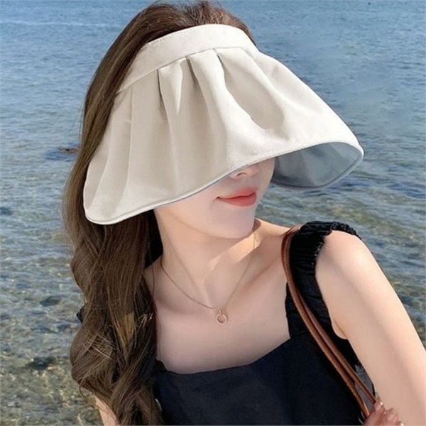접이식 여성 썬 캡 1+1 스포츠 여성 돌돌이 모자 자외선 - 상품 이미지