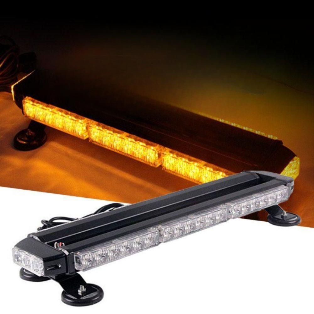 차량용 LED 경광등 자석 비상등 무선 3섹션 빨강 파랑 12-24v 50cm - 상품 이미지